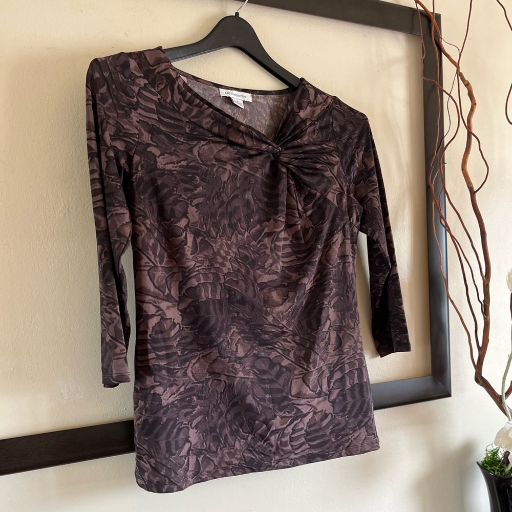 90’s Liz Claiborne stretch black brown sweater